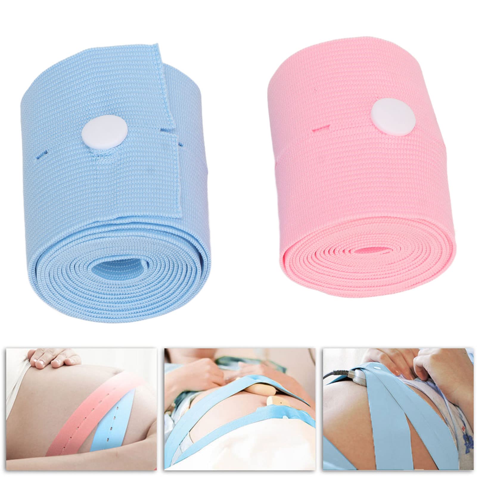 Dekaim Bande Soutien Grossesse 2 Pièces - Ceinture Surveillance Cardiaque Fœtale Avec Boutons Pression