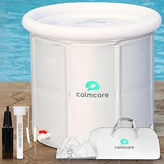 Calmcore 100 Gal Collapsible Ice Bath — Portable Cold Plunge with Cover for Athletes