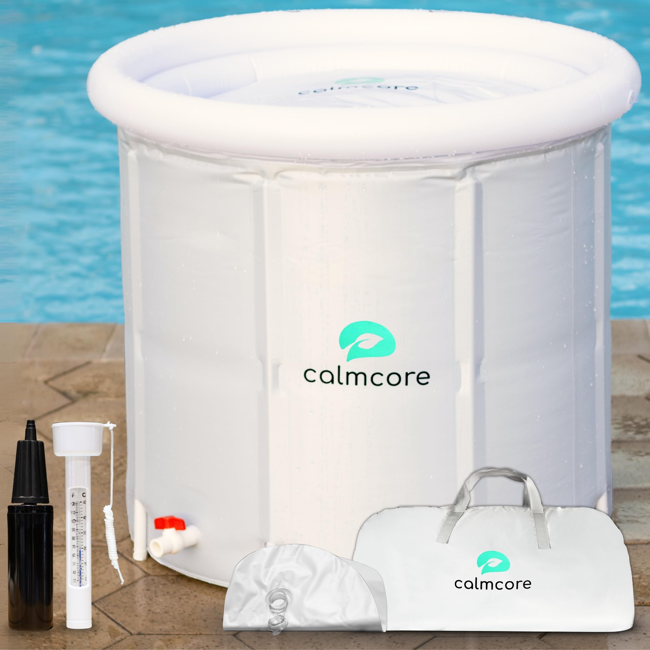 Wxtkkom Upgraded XL Athlete's Collapsible Ice Bath Tub,129 Gal Large Cold Plunge Tub For