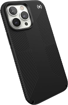 Speck iPhone 14 Pro Max Case - Drop Protection, Scratch Resistant, Dual Layer Slim Phone Case for 6.7 Inch iPhones 14 Pro Max - Built for MagSafe - Presidio2 Grip - Black/Black/White