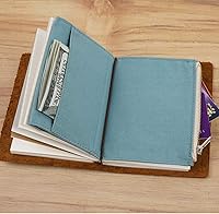 Vista 5 de Moterm Bolsillo de Lona con Cremallera para Cuaderno de Viajeros, 1 Bolsa de Inserción de Repuesto para Accesorios TN Portarjetas Bolsa