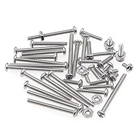 Vista 4 de Juego surtido de tornillos Phillips de cabeza plana de acero inoxidable #2-56 UNC y tuercas