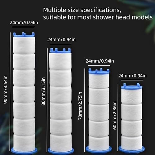 Miniatura 6 de Filtros de cabezal de ducha, 10 unidades, filtro de cabeza de gotas de ducha iónicos, filtro de ducha de mano con filtro de algodón PP, múltiples