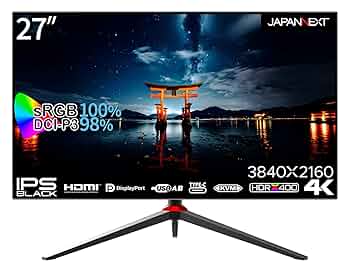 4K モニター JAPANNEXT JN-27IPSB4FLUHDR 液晶 JAPANNEXT 27インチ IPS BLACKパネル搭載 4K(3840x2160)解像度