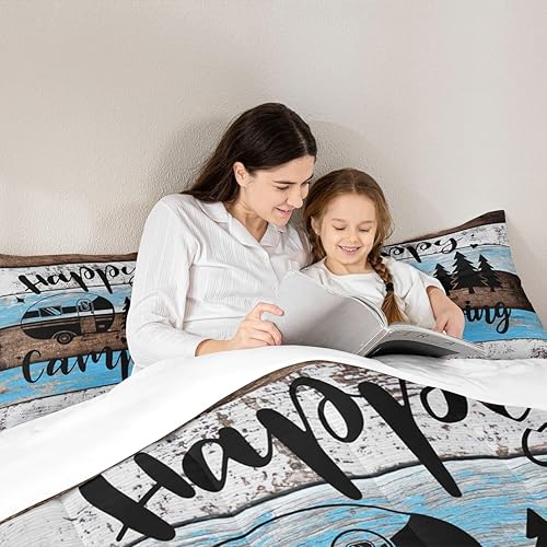 Miniatura 2 de Juego de edredón para autocaravana tamaño Queen, juego de edredón súper suave de microfibra para camping y aventuras salvajes, juego de edredón