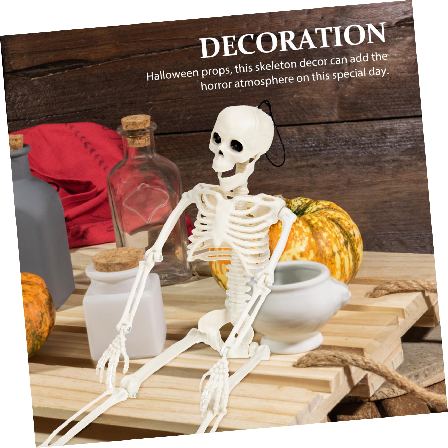 TOYANDONA 4 Piezas Esqueleto Humano Esqueleto Decoración Esquelética De Halloween Articulación del Esqueleto De Halloween Hueso De Plastico Pequeña Calavera Novio El Plastico Moda