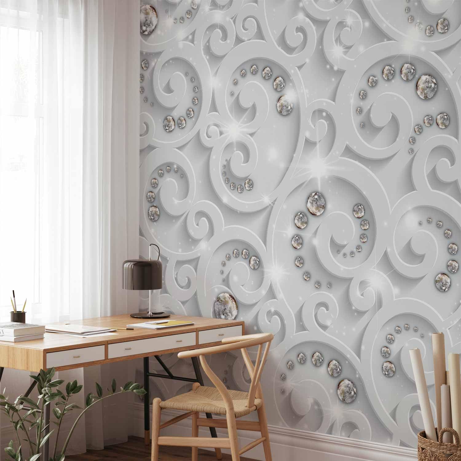 murando - Carta da Parati Moderna per Soggiorno, Effetto 3D, 350x256 cm