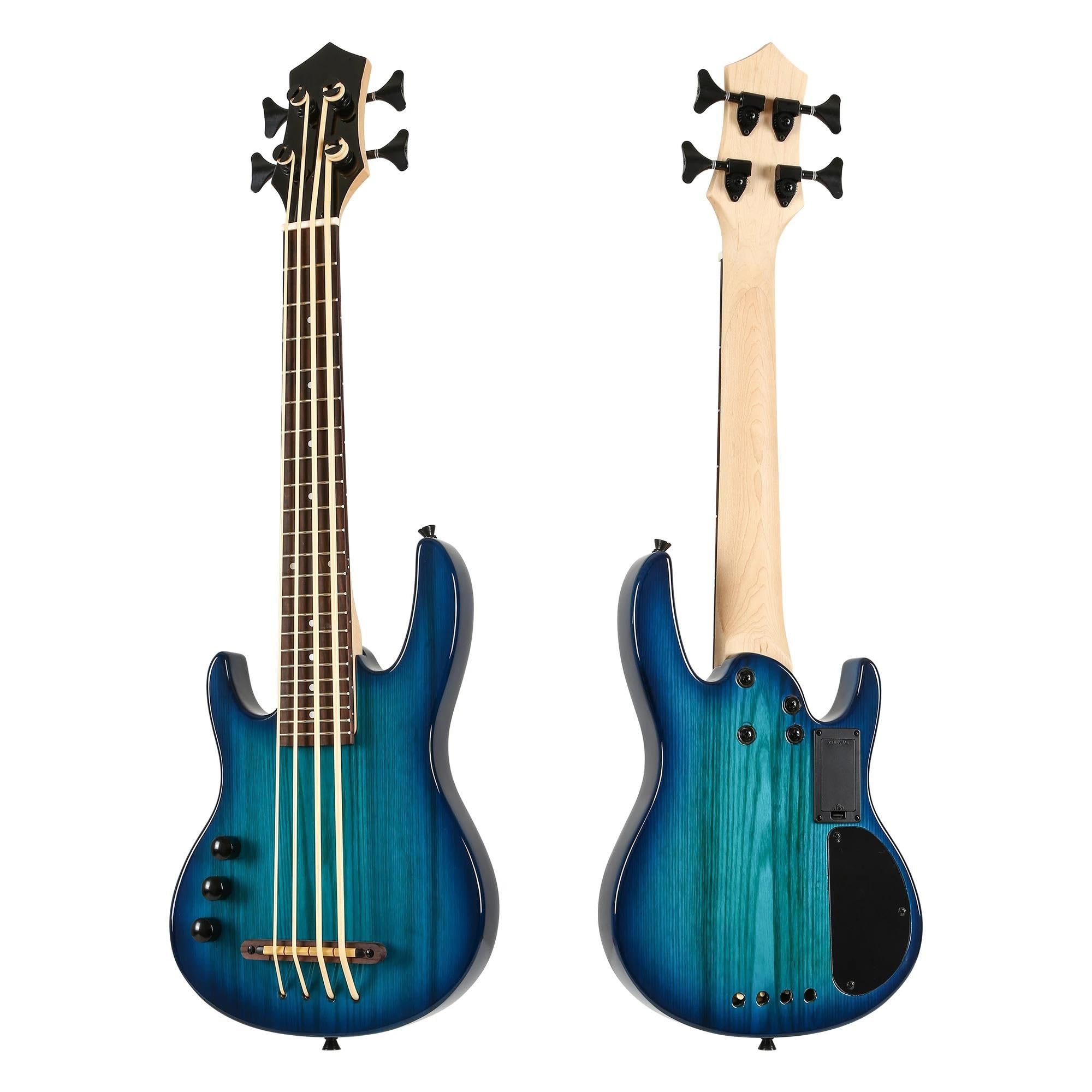 Strunowy Elektryczny Bas Ukulele Z Torbą Koncertową