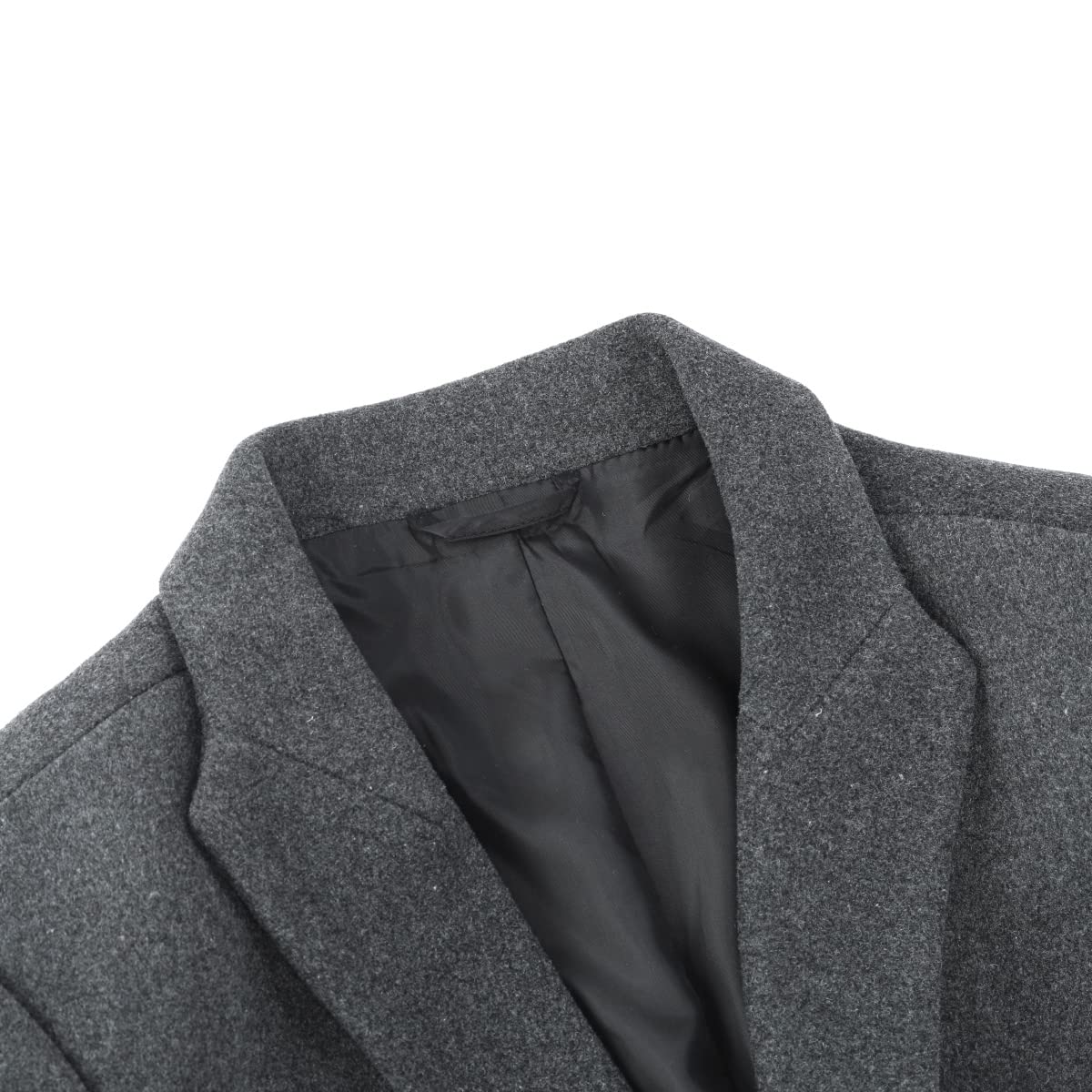 Allthemen Herren Wollmantel Mittellang Wintermantel Slim Fit Herrenmantel Wolle Warm Mantel Winter Business