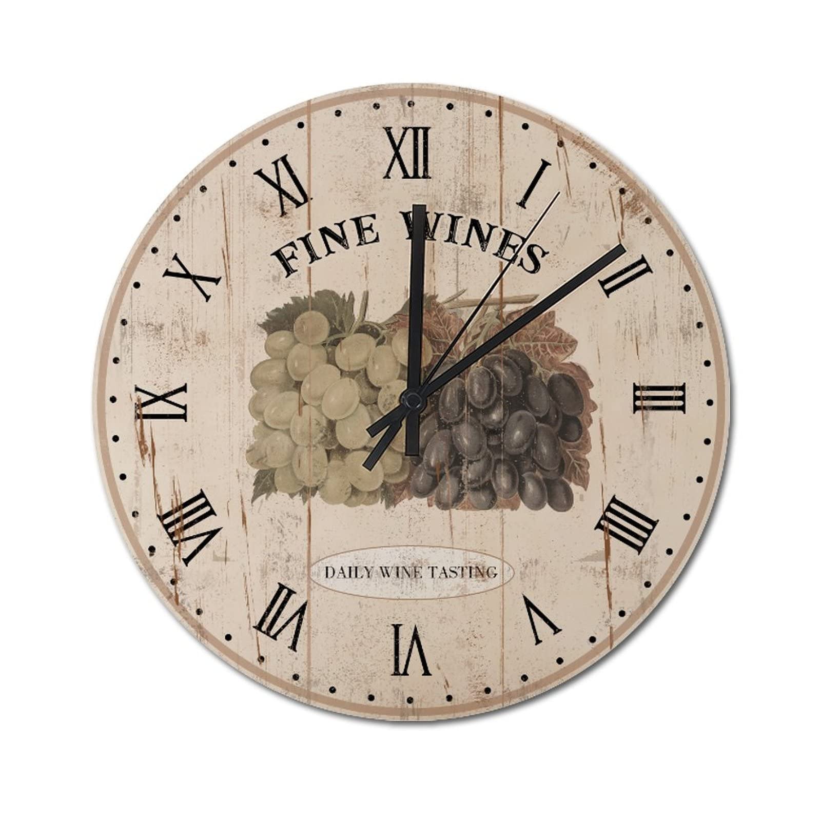 Horloge murale silencieuse pour cuisine avec grands chiffres faciles à lire