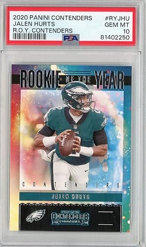 Graded 2020 Panini Contenders Jalen Hurts #RYJHU R.O.Y. Contenders Rookie RC Football Card PSA 10 Gem Mint