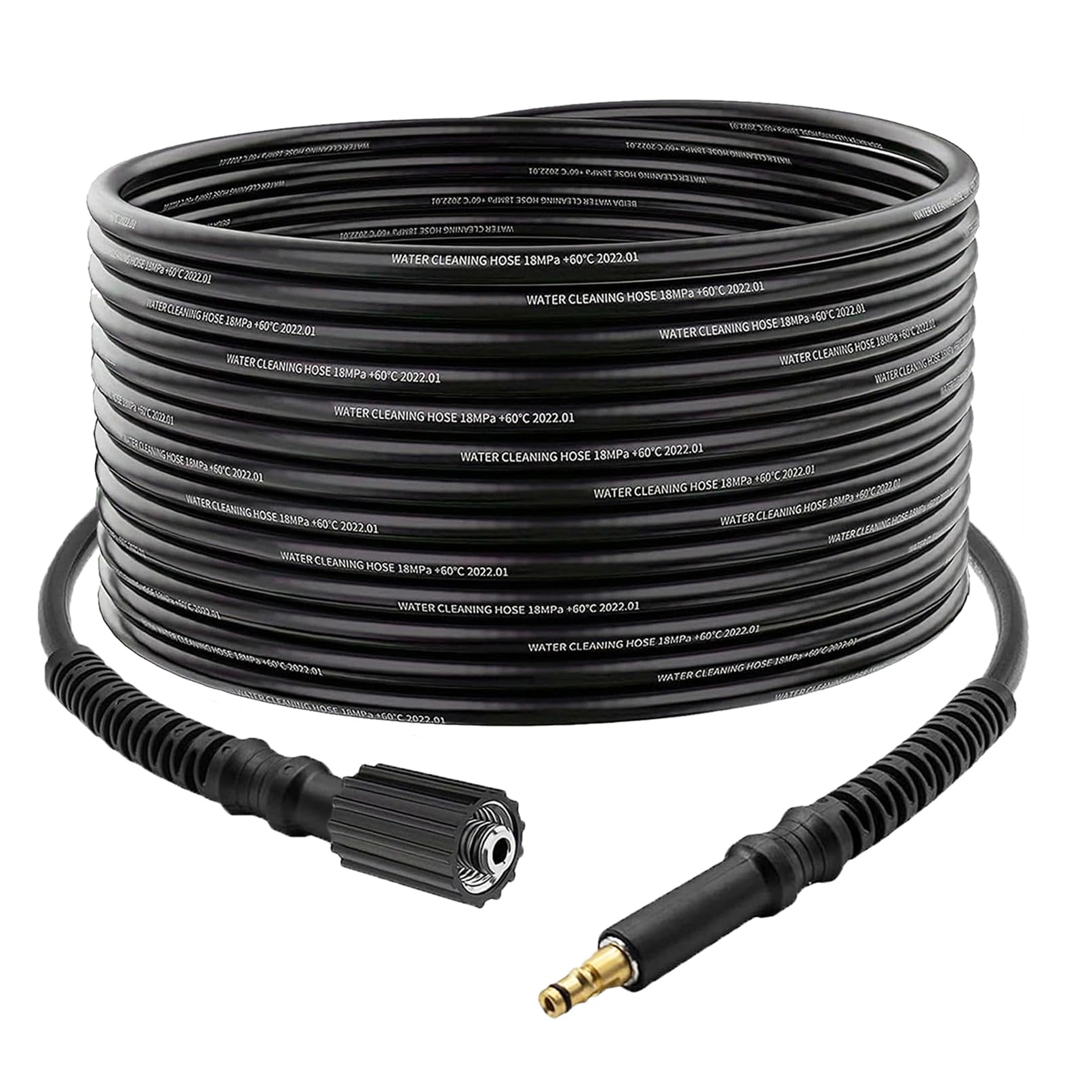 Hierbla Black 49.2Ft/15M High Pressure Washer Hose Compatible With K2, K3, K4, K5, K7