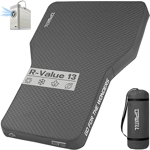 UPWELL Almohadilla de dormir autoinflable para camión, camping, colchón grueso para Tesla Modelo Y de espuma sólida para 4 estaciones, colchón de