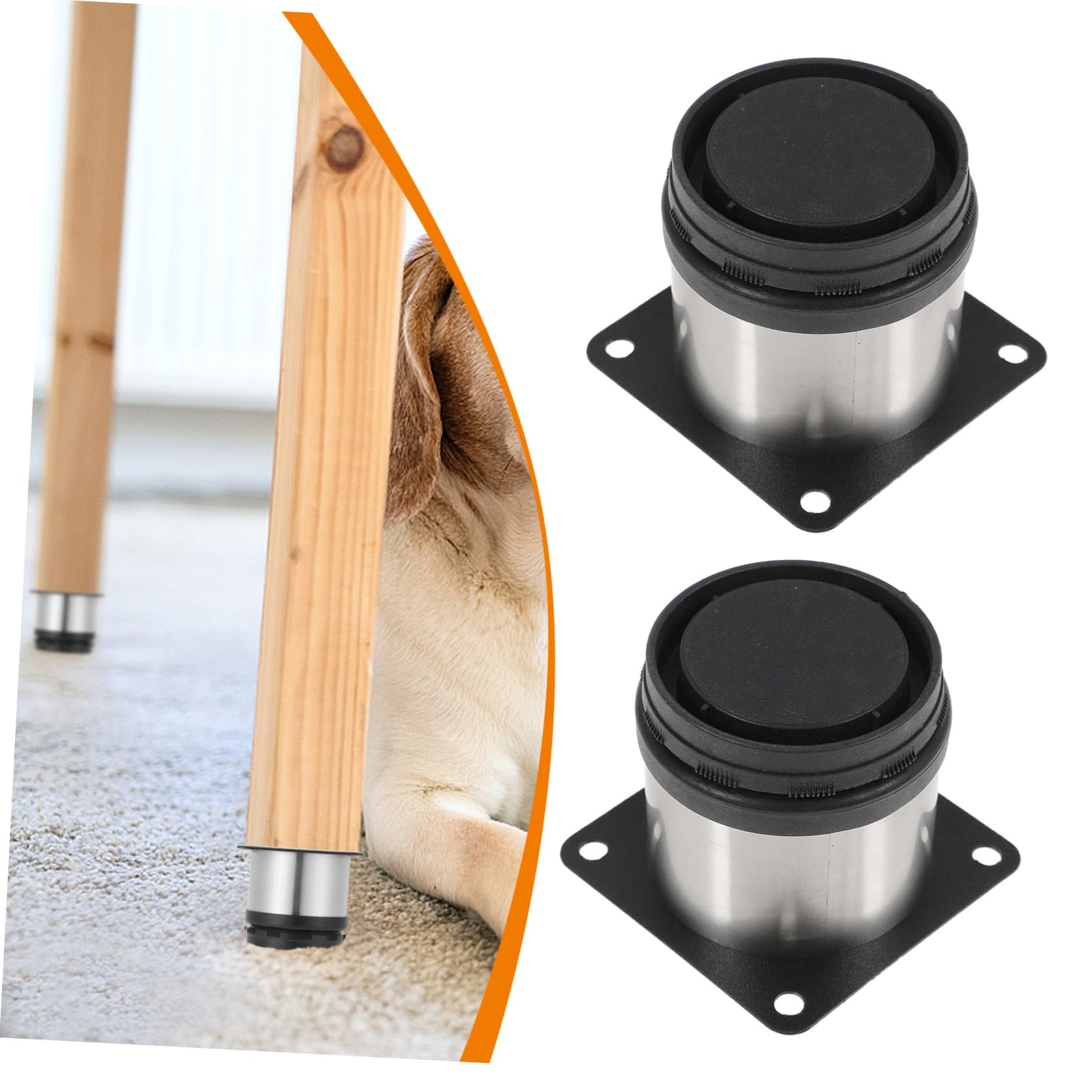 Patas de Muebles Altura Regulable Tornillos de Acero Inoxidable Redondas Ajustables 4 Piezas para Armarios y Estanterías