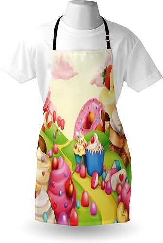 Miniatura 7 de Lunarable Delantales de temporada multicolor impresos digitales, naranja marrón