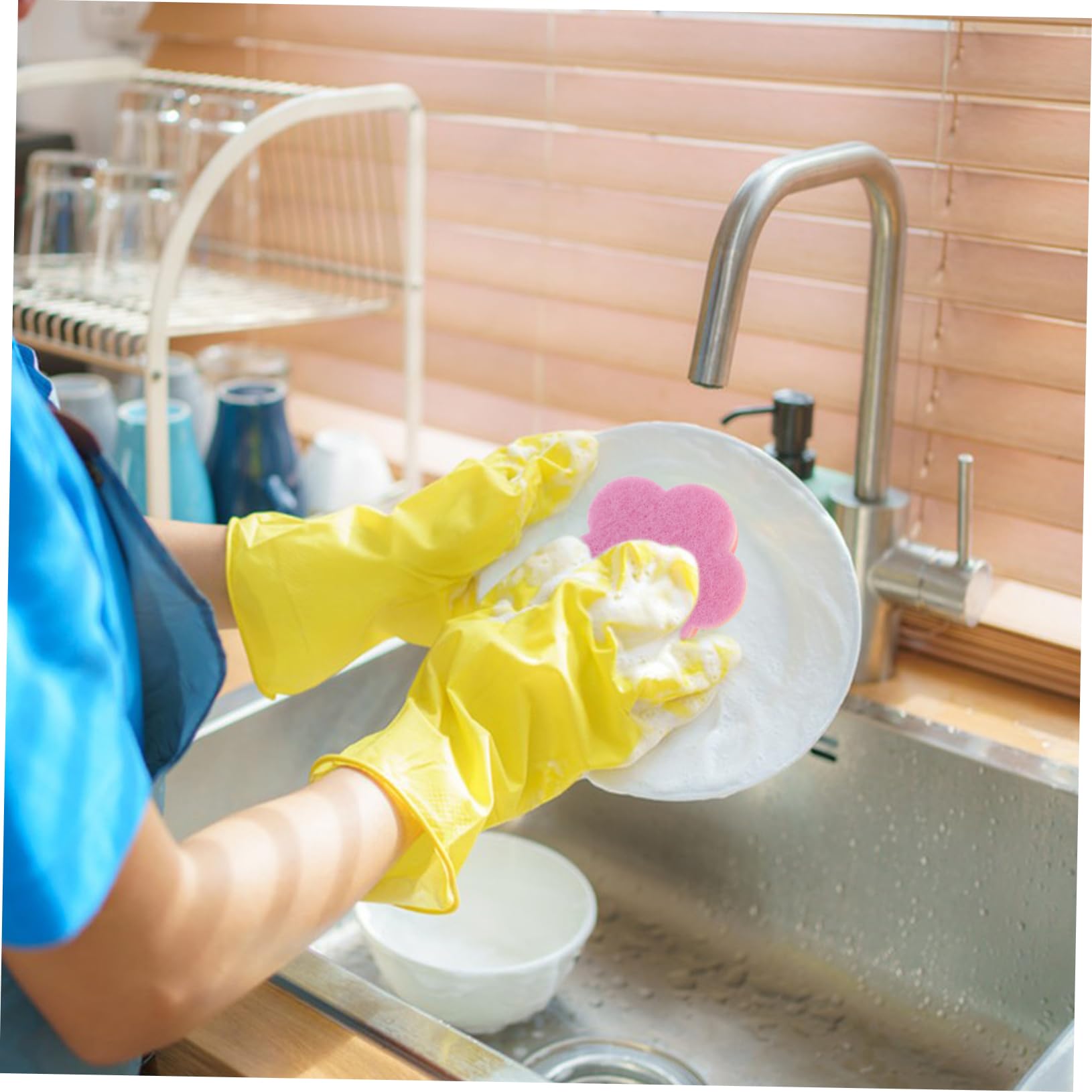 KOMBIUDA 30piezas Esponja De Limpieza De Nanómetro De Paño De Cocina Absorbente para Lavar y Superficies Sin Olores Multiusos Casa y