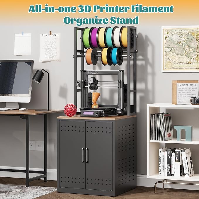 Soporte Eltean para impresora 3D con almacenamiento y estantes ajustables miniatura 3