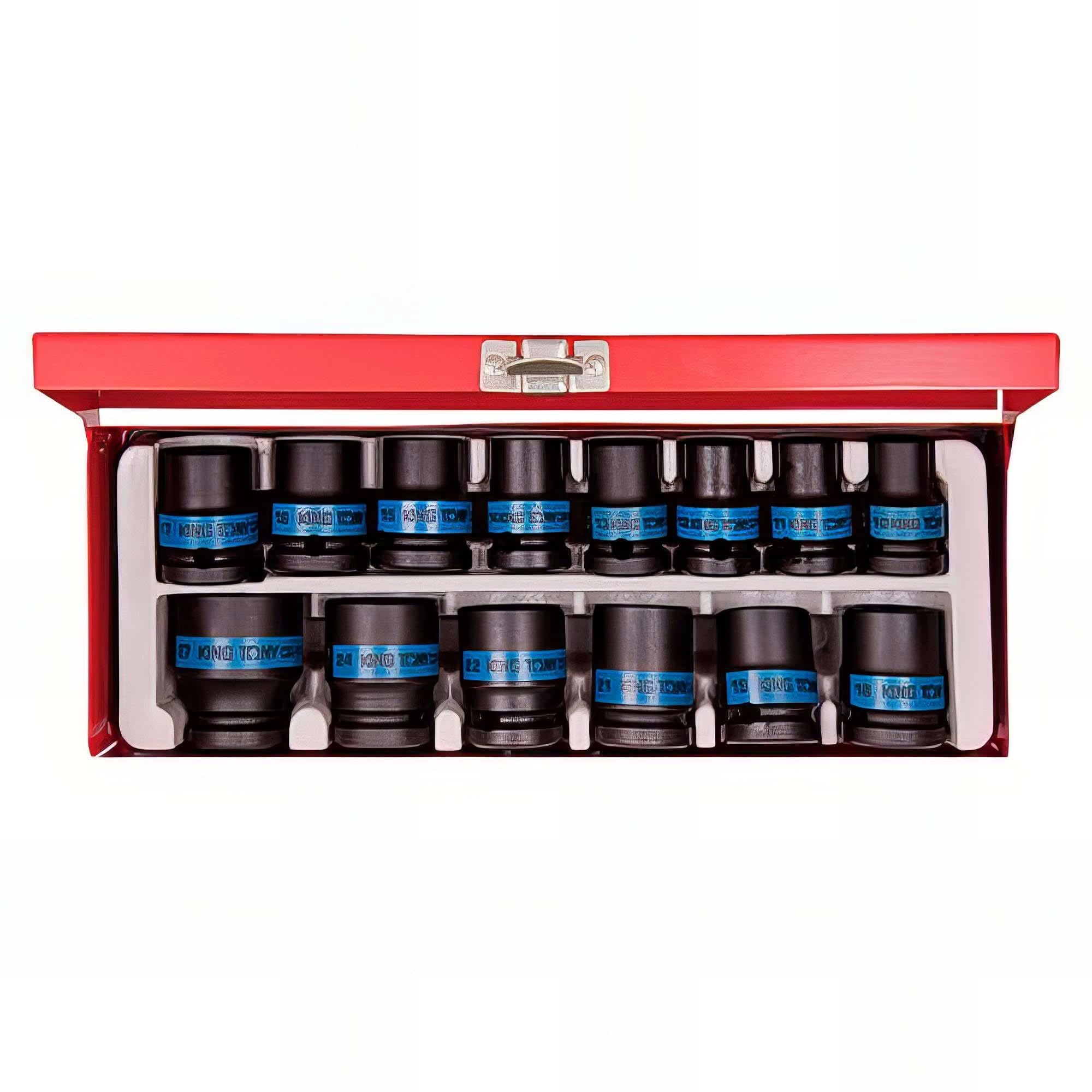 Caja de Vasos de impacto 1/2" KING TONY de 14 pièces en acier forgé