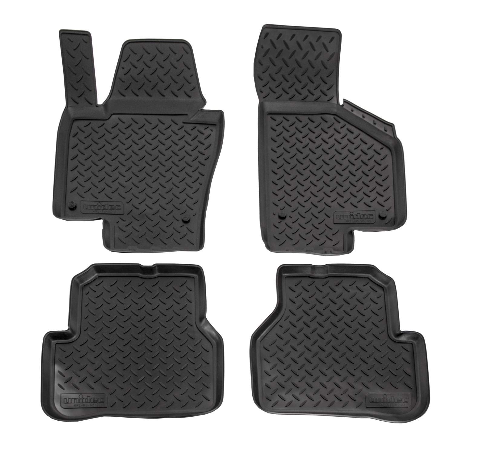 J&J AUTOMOTIVE | Allwetter TPE Gummimatten + Kofferraumwanne Set Für Passat B6 / B7 Variant 2005-2014, Antirutsch, Passgenau, Rand 2-4cm, Schwarz