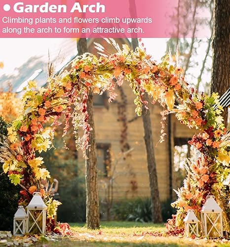 Miniatura 8 de Queension Arco de boda extra grande para ceremonia de 8.5 pies de ancho y 7.4 pies de alto, arcos de globos de metal con base para suministros de