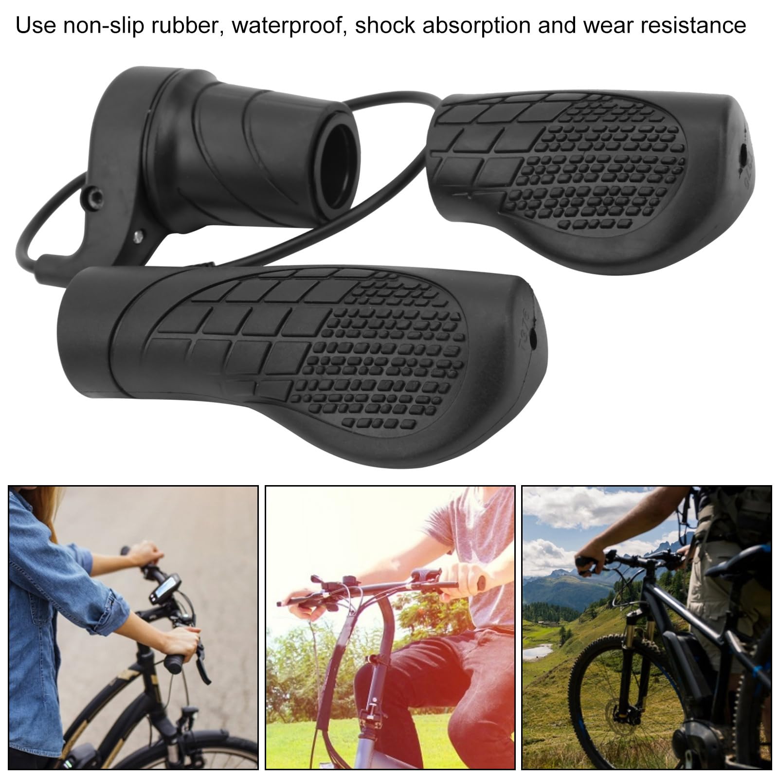 Impugnatura Dell'acceleratore a Mezza Torsione, Impugnatura Dell'acceleratore per Bicicletta Elettrica con Display LCD della Tensione della Batteria Bussare a Chiave, Impugnatura