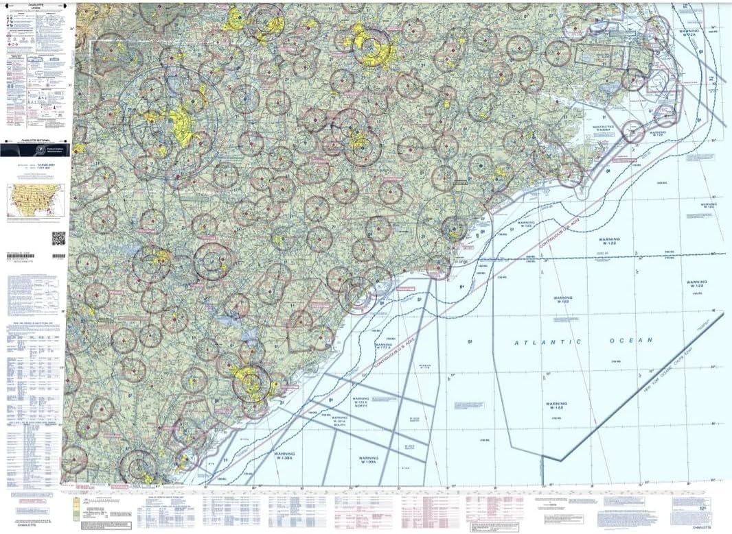 Expired FAA Charlotte Sectional Chart (SCHA) Wrapping