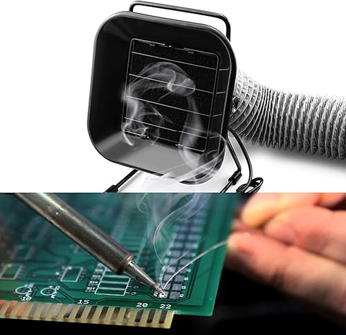 Miniatura 8 de Flexzion Juego de 5 filtros de carbón activado para extractor de humos de soldadura  Repuesto de filtro de humo de ventilador cuadrado, compatible