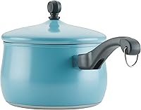 Vista 14 de Farberware 120 Limited Edition Stainless Steel Cookware Pots and Pans Set with Prestige Kitchen Tools, 10 Piece, Aqua Blue