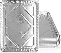Vista 10 de PLASTICPRO Bandejas de Aluminio Paquete de 5 Bandejas Desechables para Galletas 9'' x 13'' Bandejas para Hornear de Calidad Premium Extra