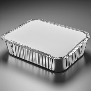 MARENT Brand 50 x Silver Foil Food Trays Containers & Lids 120 x 145 x 49mm (No.2) - MADE IN UK -Same Day Posting if bought before 1pm Weekdays