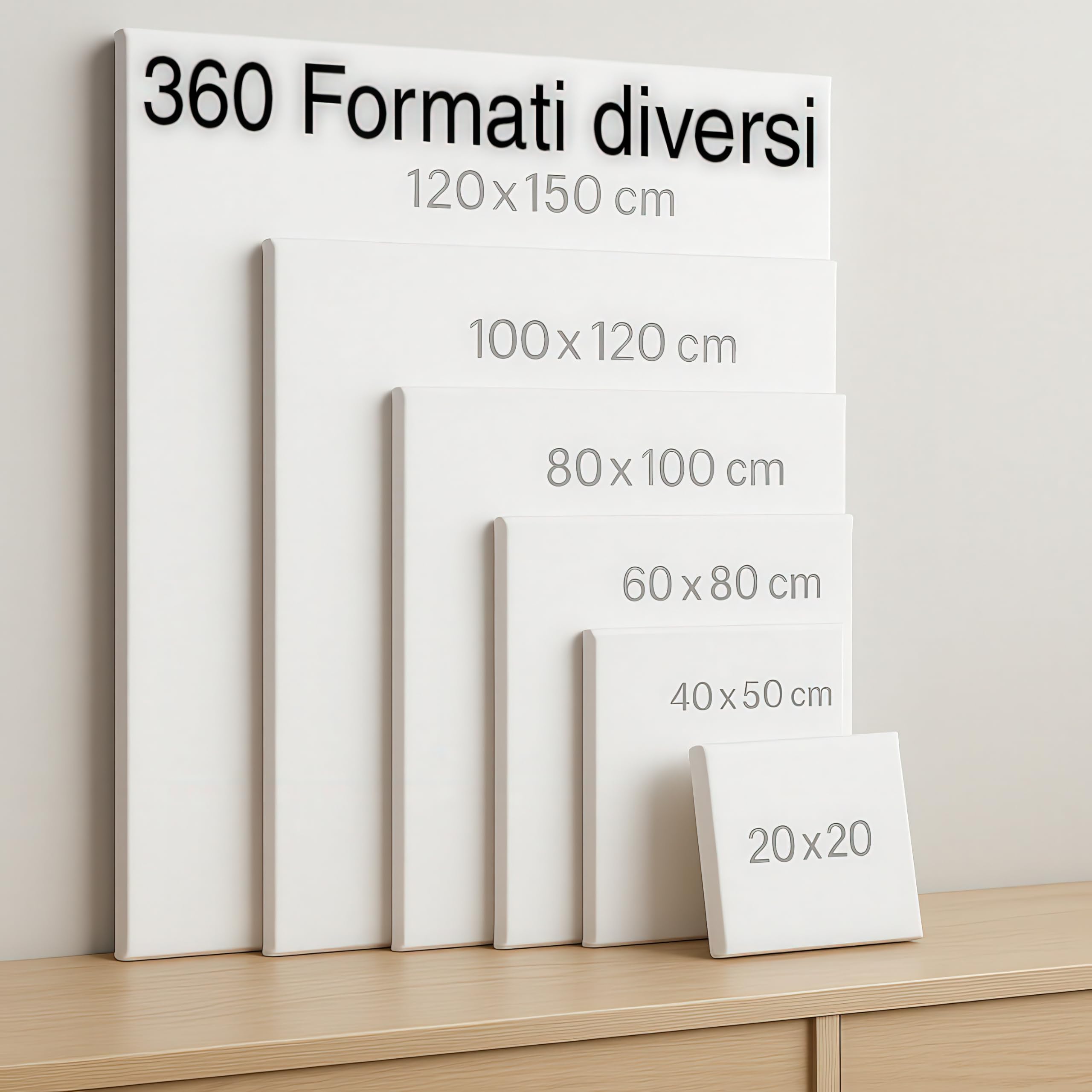 Tela de cuadro para pintores con bastidor 70x140 cm – Algodón 70% de 370g sobre bastidor de madera, perfecta para técnicas pictóricas y artísticas