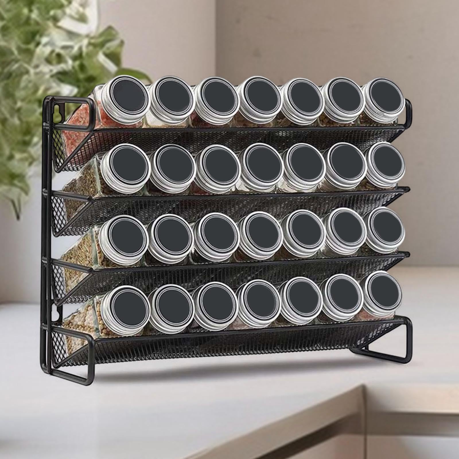 Estante para Especias de 4 Niveles, Estante para Botellas de Especias, Moderno, Estantes para Encimera de Cocina, Organizador de Especias Y Condimento