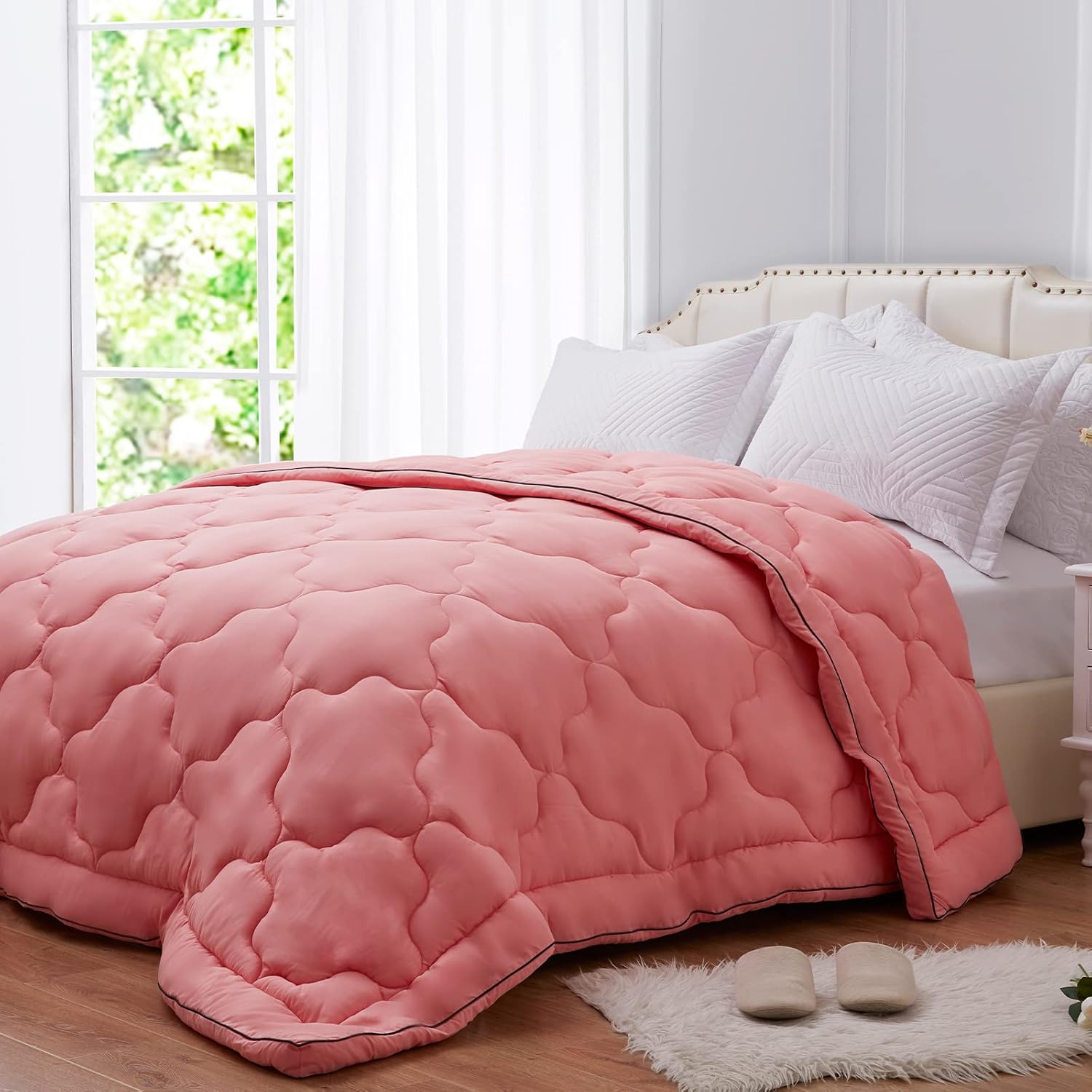 NexHome Lightweight Comforter King Size, Soft Down Alternative Solid Comforter, Thin