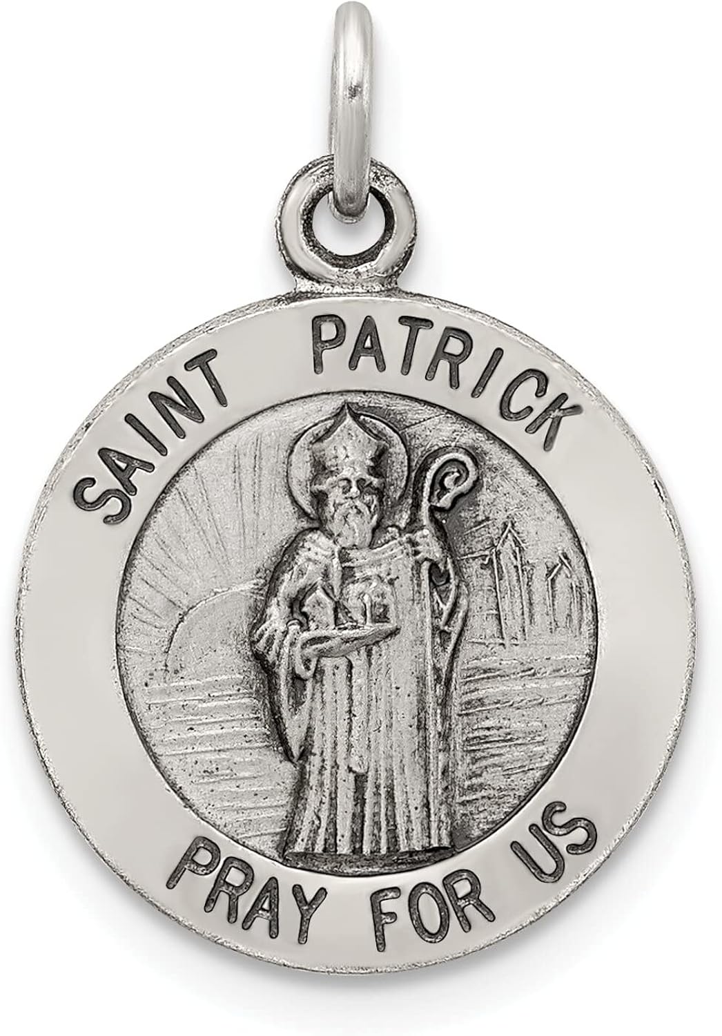 Medalla de San Patricio de Plata de Ley de 0787in 0591in estilo QC5746