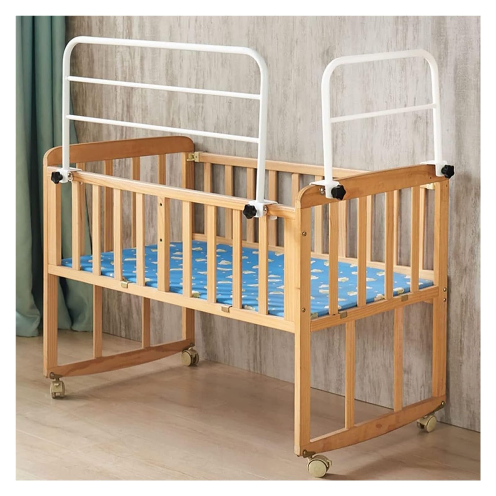 Barandillas de Cama Ajustables for Adultos Mayores, barandilla de Seguridad for Cama, Barra de Soporte, Protector anticaídas, manija de Transferencia.(White,46 * 30cm)