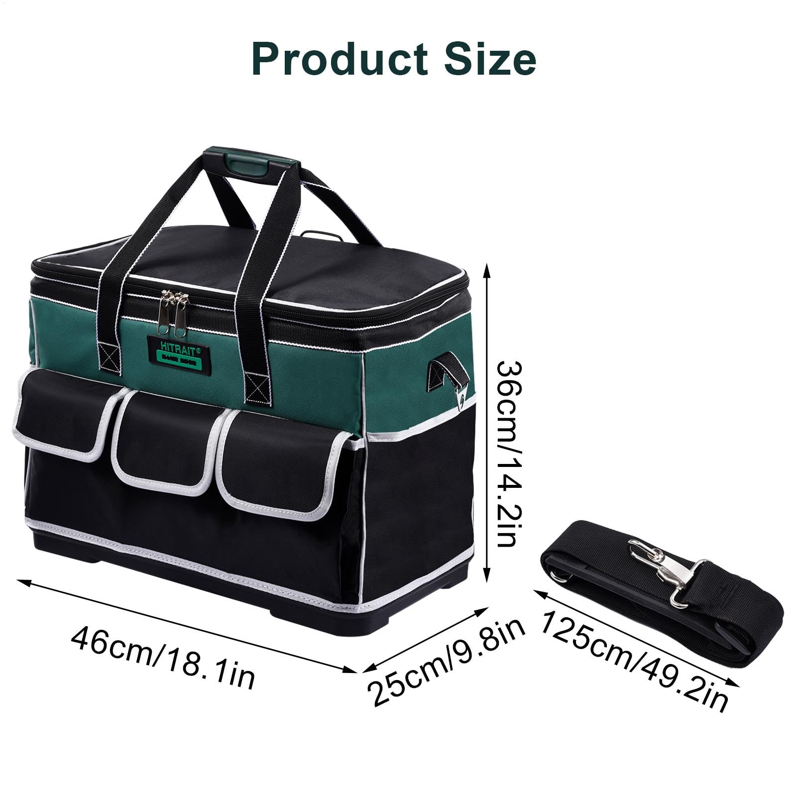 Sac à outils à roulettes, Sac à outils à roulettes - Sac de transport, organisateur durable - Boîte à outils à roulettes avec poignée télescopique, organisateur de chantier edil