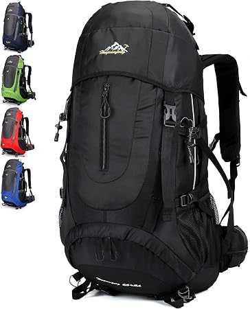 Doshwin 70L Zaino da Escursionismo Trekking Campeggio Viaggio Grande per  Uomo Donna (Nero) : Sport e tempo libero