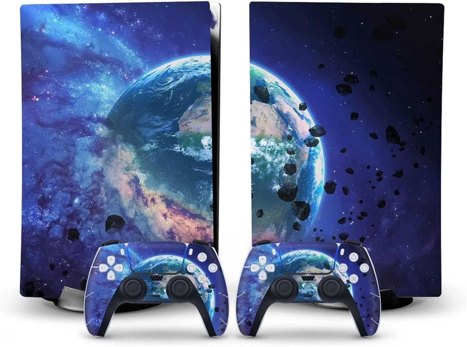 泡立ちなし PS-5ディスク版コンソールおよび2コントローラー用デカールスキンPS 5ディスクバージョン用ビニールカバースキンラップ