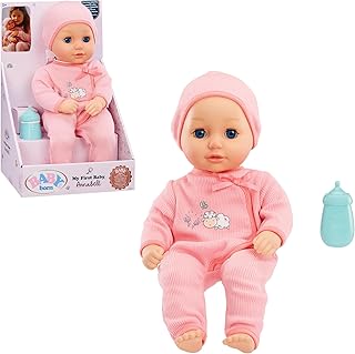 Baby Born My First Baby Doll Annabell - Blue Eyes: Realistic Soft-Bodied Baby Doll for Kids Ages 1 & Up, Eyes Open & Close, Baby Doll with Bottle