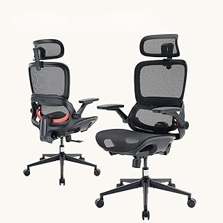 SIHOO B100 PRO オフィスチェア デスクチェア フットレストなし 独立式ランバーサポート 4D アームレスト 133° リクライニング 3D ヘッドレスト メッシュ 人間工学 疲れにくい 通気性 在宅ワーク オフィス用 (くろはい)