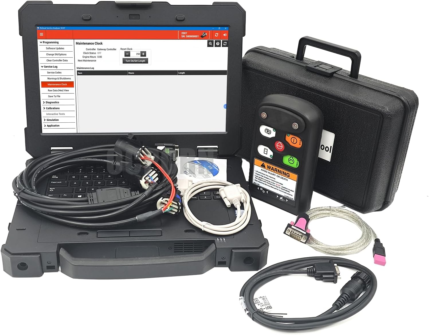 Professional Bobcatt Diagnostic Scanner, Skid Steer Code Reader, Bob catt Parts+Service Analyzer Software, Scanner for Bob catt Machines & Heavy Equipment (DELLL+Bob-tt Parts+Service Analyzer+Tool)