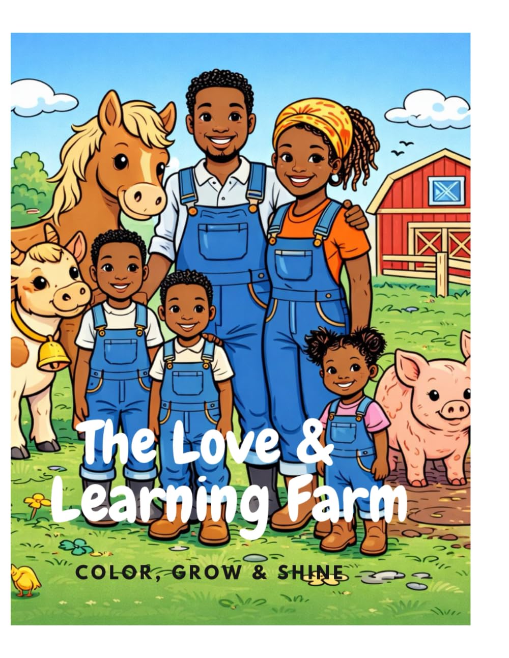 The Love & Learning Farm with Fun Facts Coloring Book: A Fun Farm Animal Coloring Book for Kids with Educational Facts and Activities