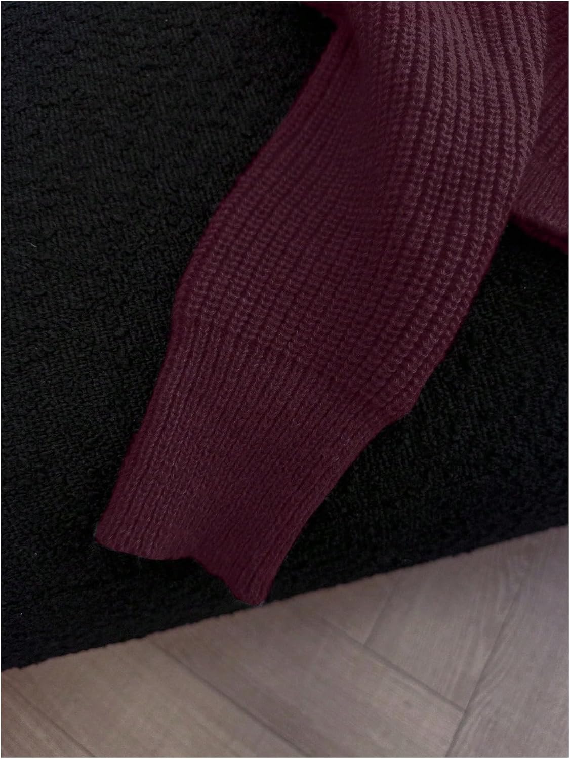 Verdusa Women's Dressy Casual Pearl Button Up Cardigan Peplum Sweater Ruffle Cinched Waist Knit Outerwear - Image 2