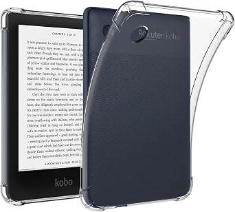 Clear TPU Compatible with Kobo Clara 2E Case 6" 2022, Shockproof Slim Lightweight Soft Silicone Grip Flexible Back Cover Transparent