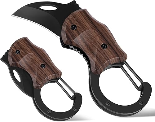 Vista 73 de Cuchillo de bolsillo pequeño de regalo para hombres, cortador de caja de llavero con hoja de 1.34 pulgadas, mini cuchillos plegables EDC