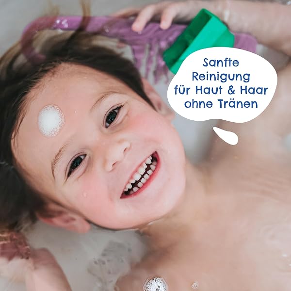 PAEDIPROTECT 2in1 Shampoo & Waschlotion für Babys & Kinder 200 ml, sanfte Reinigung & Haar ohne Parfüm & Mikroplastik, Duschgel spendet Feuchtigkeit für trockene, sensible Haut auch Erwachsene - 3
