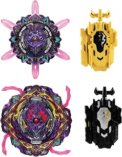 Gyros Turbos Set, 4D Arena Metal Fusion Battles Gyros, with Battling Top Launcher, Gift Sets for Kids,B206+B169