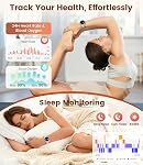 Smart Watch for Women with LED Flashlight, 1,26 Ultra-Clear Screen Ladies' Fitness Watch with Answer/Make Calls, IP68 Waterproof 110+ Sport Modes Female Smartwatch for iOS Android, 2 Straps Rosegold