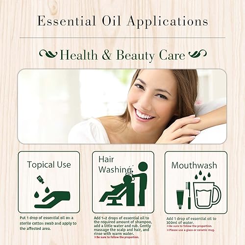 Miniatura 6 de B - Aceite esencial de árbol de té orgánico USDA, 100 % puro, grado terapéutico para aromaterapia, cuidado de la piel, viajes, difusor, 0.2 fl oz