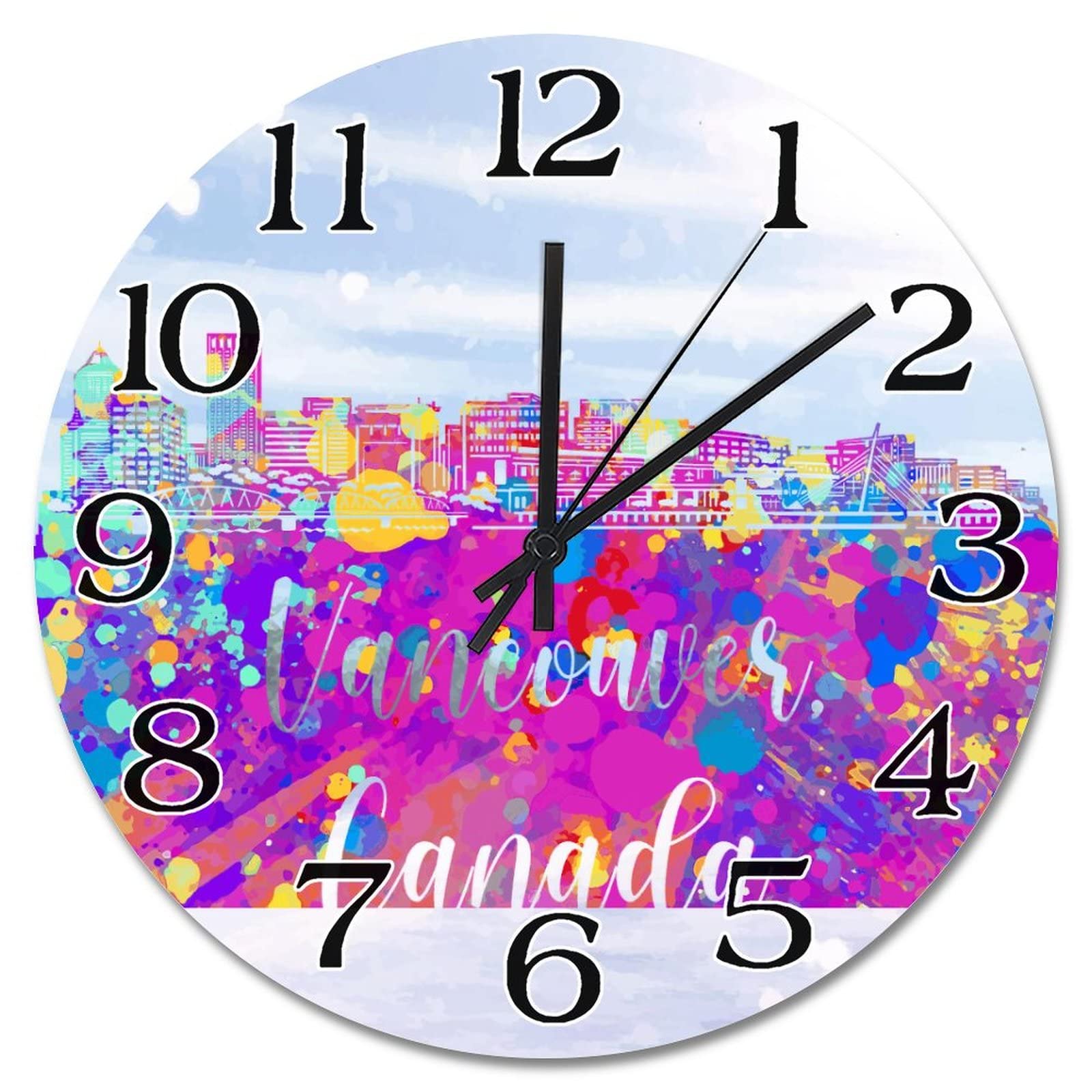 Horloge murale Vancouver de 38,1 cm pour égayer un salon moderne